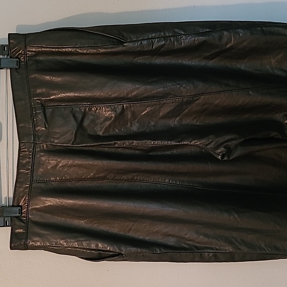 Dominic Bellissimo Vintage Black Leather High Waist Pleated Lined Pants Wmns 16 - Picture 12 of 16